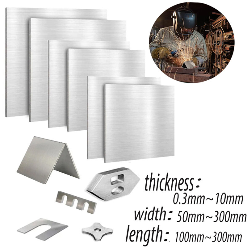 1 stücke Aluminium platten dicke 0,3mm 0,5mm 1mm 1,5mm 2mm 3mm 5mm 6mm 10mm Aluminium legierung quadratische Platte poliertes Platten blech