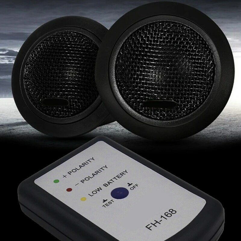 FH-168 Tester polaryzacji głośników samochodowych uniwersalny System samochodowy narzędzie Phasemeter z dyskiem i baterią litową 6F22