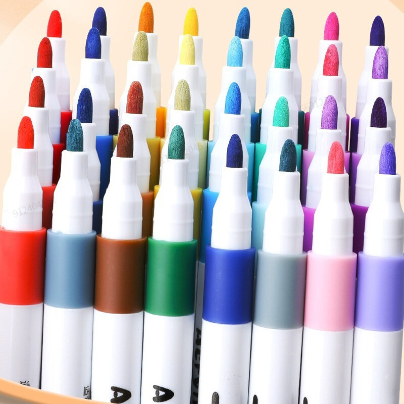 80 Farben Acrylfarbe Stifte Set Kunst Marker Stift DIY Hand gezeichnete Graffiti Kunst Herstellung Becher Keramik Holz Stoff Leinwand Lieferungen