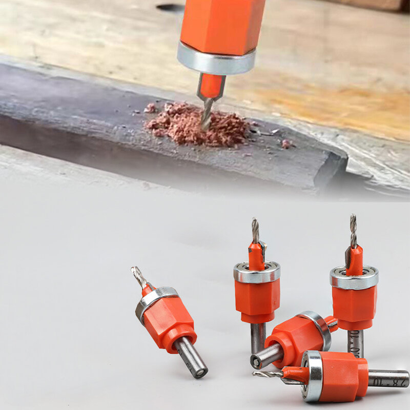 Perforadora de agujeros de alta resistencia, broca avellanada de 1 piezas y 8mm, ajustable, para carpintería