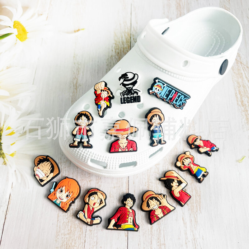 1set 20pcs one piece Collection Shoe Charms for Crocs DIYShoe Decorations Accessories Sandal Decorate for Kid Birthday Gifts