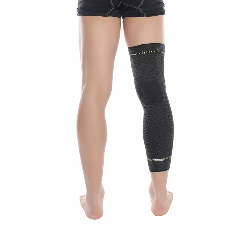MOONBIFFY zima 1Pairs Unisex piołun ciepła opaska na kolano samo ogrzewanie mężczyźni kobiety antypoślizgowe bandaż długie sportowe ochraniacze kolan