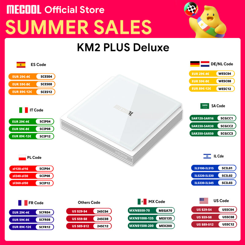 MECOOL KM2 Plus Deluxe Android TV Box With Netflix 4K Certified Dolby Atmos/Dolby Vision 4+32G WiFi6 1000M LAN Port Media Player