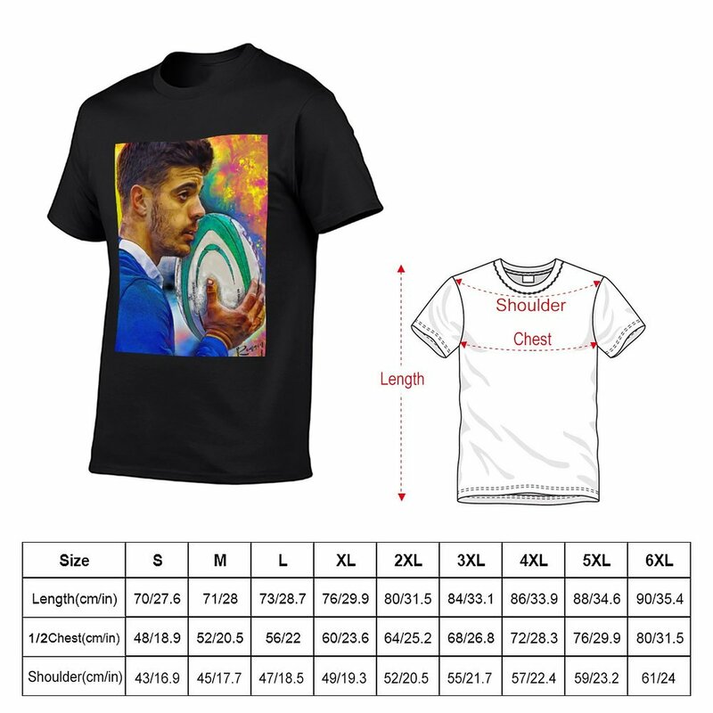 ¿? Romain Ntamack Arte Camiseta gráfica para hombre, ropa hippie personalizada, camisetas en blanco