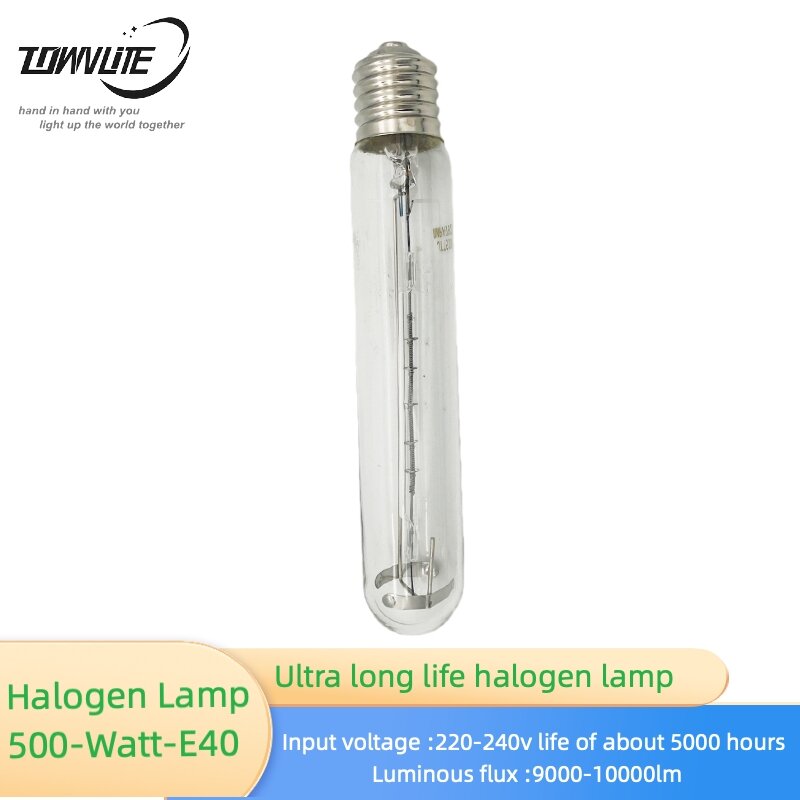 JTT500w E40-lámpara halógena marina para exteriores, iluminación de laboratorio de larga vida, 220-240v