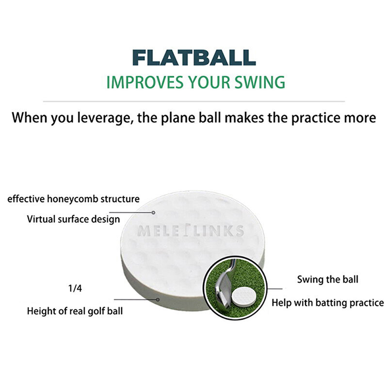 Golf Flat Ball Swing Practice Golf Balls Portable Flat Golf Balls Lightweight Golf Training Balls For Practice Indoor Outdoor