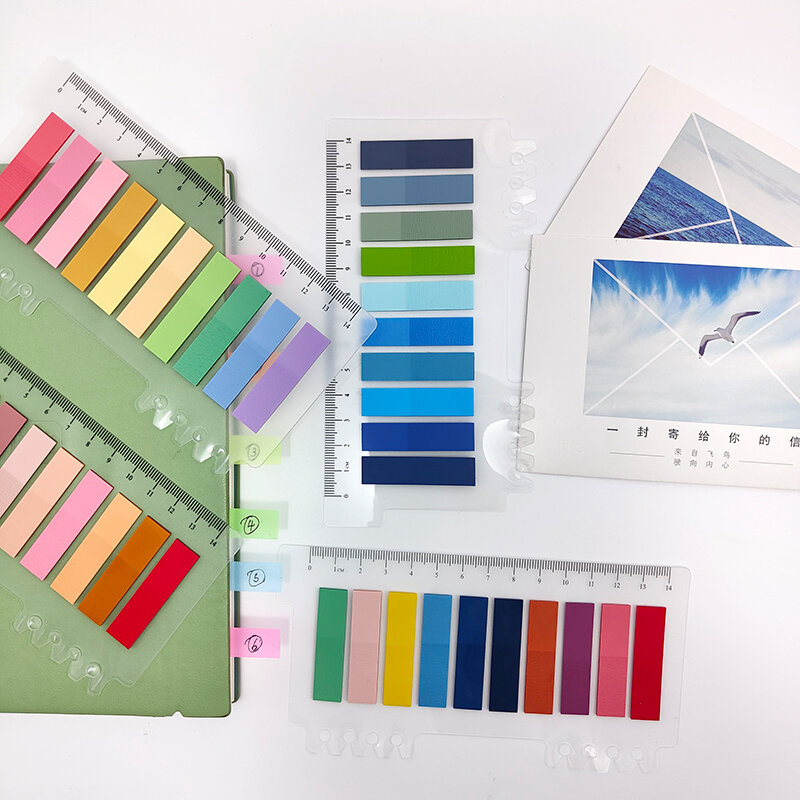 KindFuny-Bloc de notas autoadhesivo de Color, marcapáginas, marcador, papel adhesivo, papelería escolar y de oficina, 8 paquetes