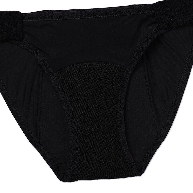 Pantalon à crochet pour femme, sous-vêtement anti-fuite, mi-audio, quatre couches, grande taille