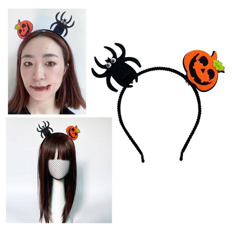 Grappige Araneid hoofdband verjaardagsfeestje cosplay met pompoen hoofddeksels haaraccessoires Halloween kostuum haarband