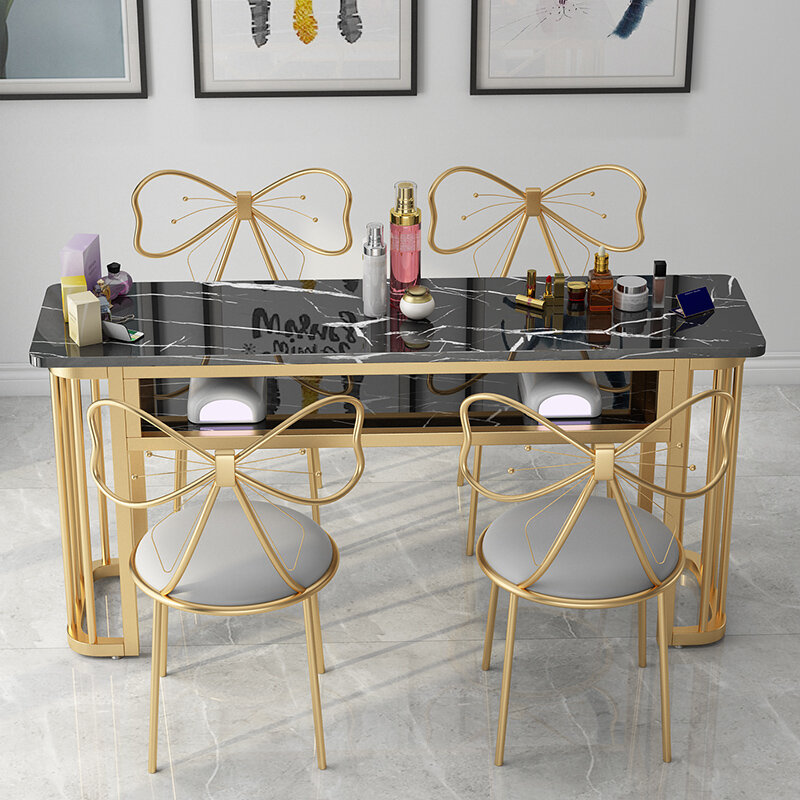 Organizer Black Nail Desk Design Professionals Storage Manicure Nail Table Nordic Modern Stolik Do Paznokci Salon Furniture