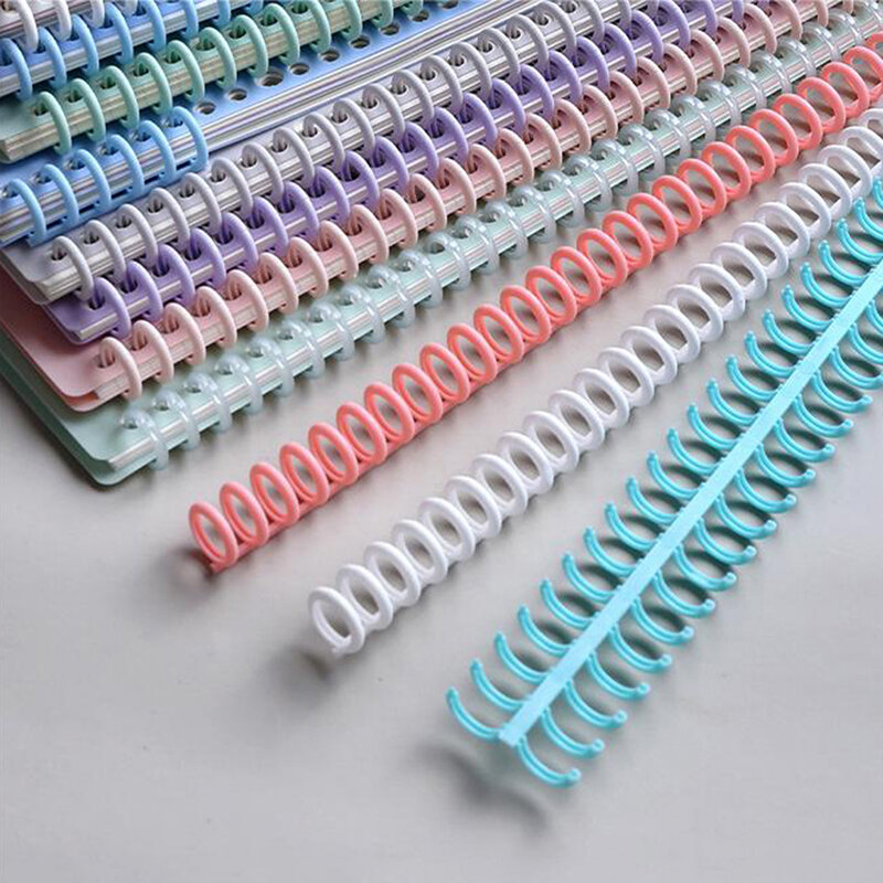 30 Löcher Lose blatt Kunststoff Binde ring Feder Spiral ringe Binder streifen für a4 Papier Notebook Schreibwaren Büromaterial