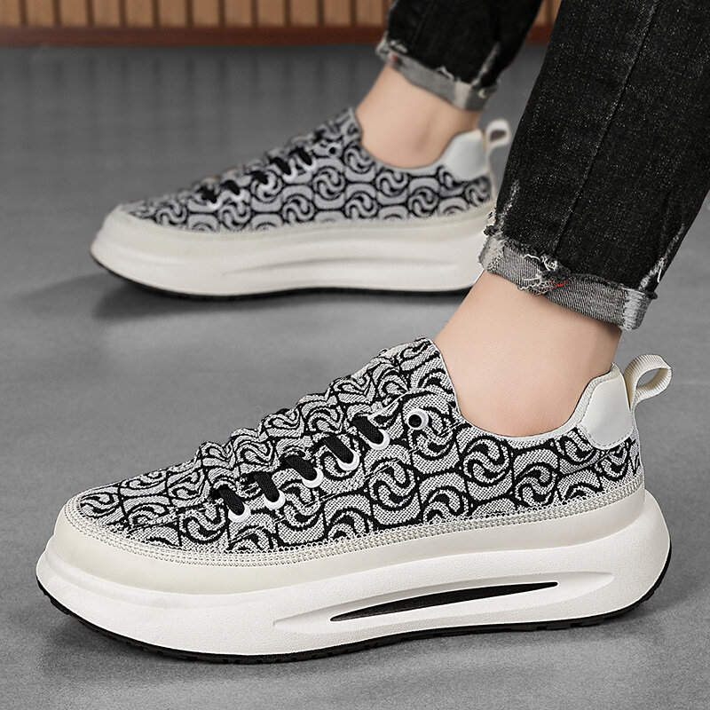 Mens Casual Shoes Youth Canvas Sneakers Breathable Walking Skateboard Flats Lightweight Fashion Sneakers