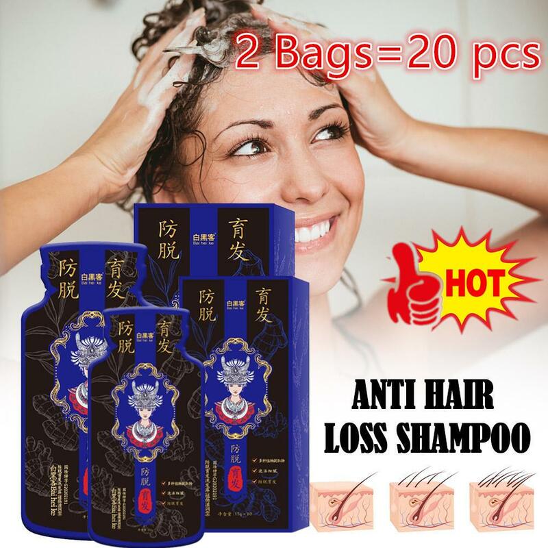 2 Bags Hair Regrowth Shampoo Fast Long Hair 100% Effectively Rapid Prevents Extract Loss Stimulates Hair Strong Hair Regrow Pl