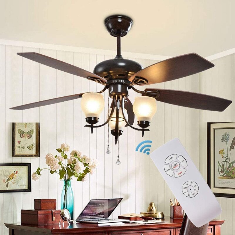 Ceiling Fan Remote Control Kit, Small Size Universal Ceiling Fans Light Remote, Speed, Light & Timing Wireless Control