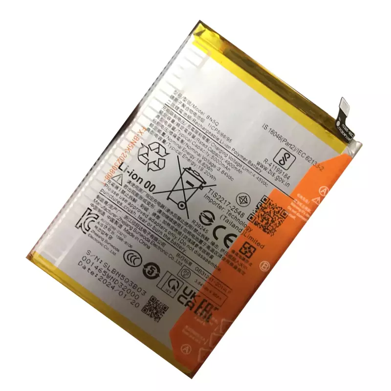 Bateria Móvel Xiaomi Redmi 13C, BN5Q, 100% Original, Redmi 12C, 23124RN87C, Ferramentas Gratuitas, 2022