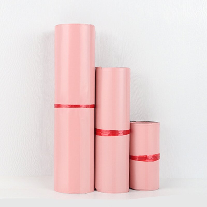 INPLUSTOP New Pink Color Envelope Storage Bags PE Plastic Courier Shipping Bag Waterproof Self Adhesive Seal Pouch Mailing Bags
