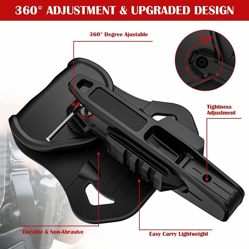 Airsoft e caça arma coldre para glock 9mm/sw40/357, acessórios, cinto, suporte duplo