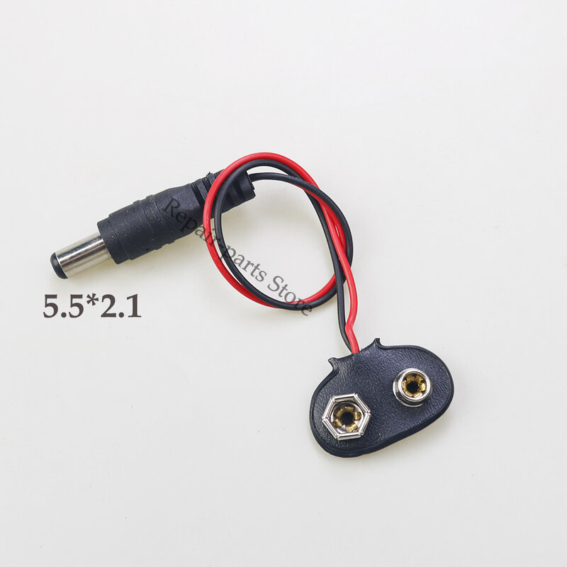 1PCS 9V Battery Clips 10cmBlack Red 2Wired Cable Connection Connector Buckle 9 Volt Battery Clip Connector Battery Holder