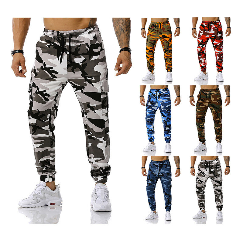 Pantalones militares de camuflaje para hombre, pantalón bombacho de algodón puro con 5 bolsillos, cómodos, novedad de 2024