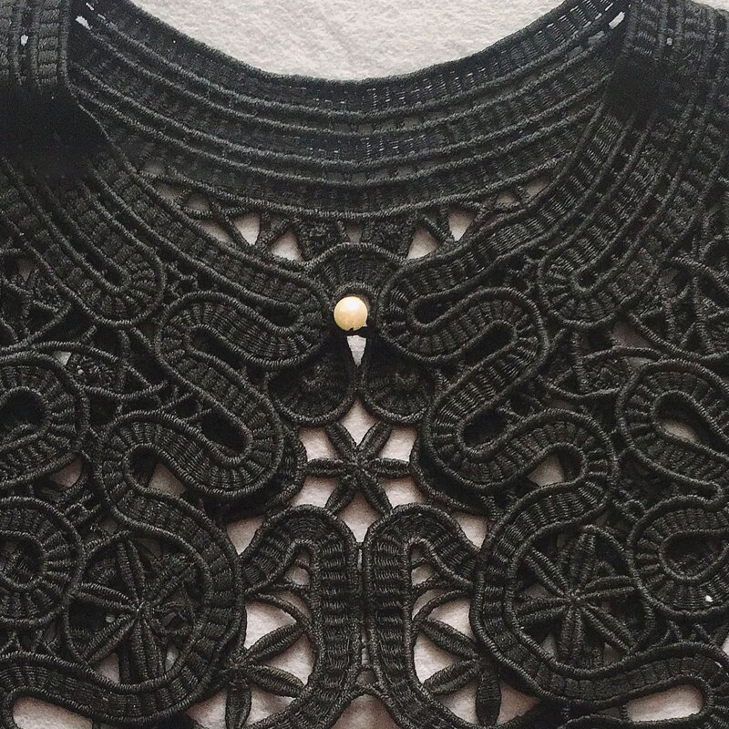 False Collar Vintage Hanfu Embroidery Collar Venise Lace Neckline