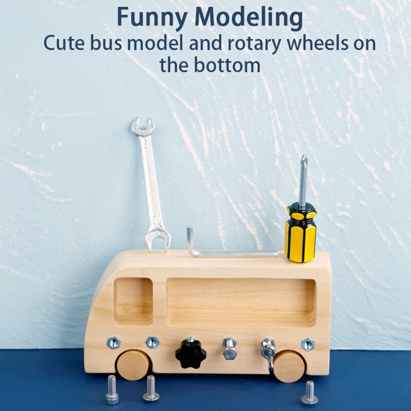 Drewniane wkręcanie płyta sterownicza zabawka edukacyjna warsztatowym praktyczne podstawowe umiejętności życiowe zestaw śrub statku