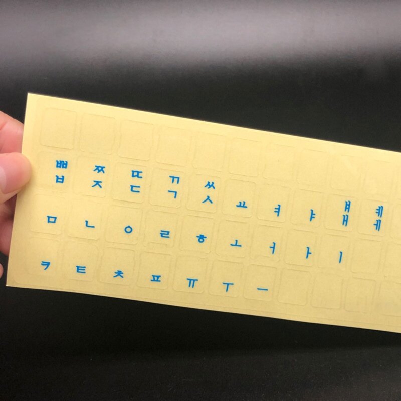 Наклейка на клавиатуру, наклейки с корейскими буквами для настольного ноутбука, клавиатура, цветные шрифты