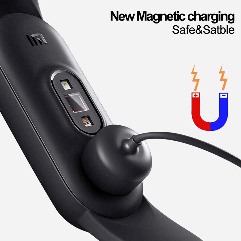 Kabel pengisi daya magnetik untuk Xiaomi Mi Band 5 6 7, kabel pengisi daya USB untuk MiBand 5 6 inti tembaga murni