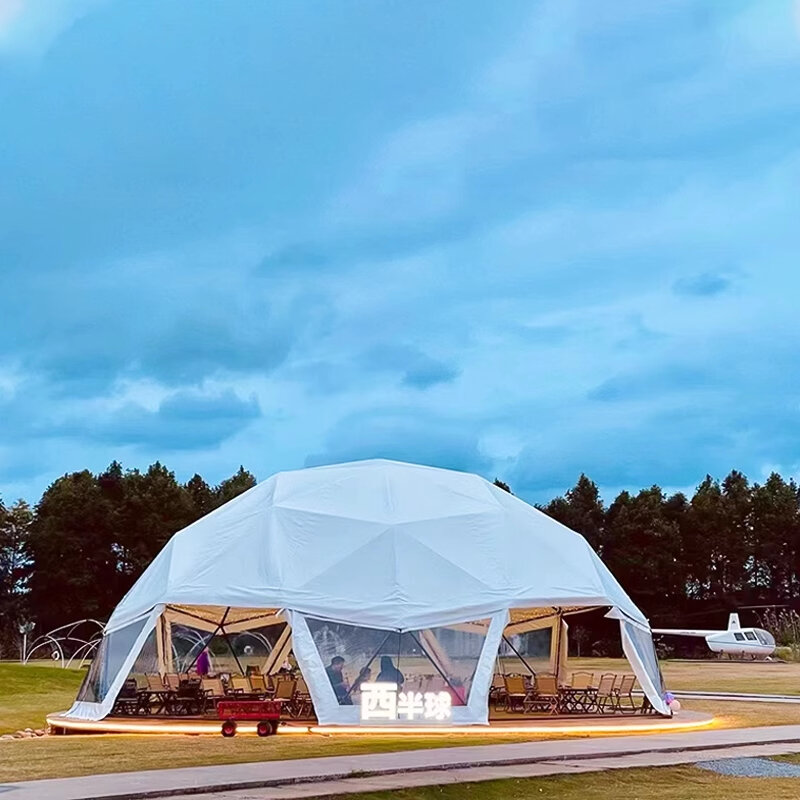 خيمة مظلة قبة كروية من سبائك الألومنيوم ، خيمة تخييم خارجية ، مركز مؤتمرات ترفيهي ، عطلة