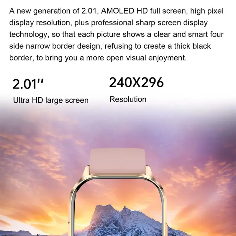 HK21 jam tangan pintar 2.01 inci Amoled, layar besar NFC panggilan Bluetooth mode olahraga musik pemantauan kesehatan denyut jantung