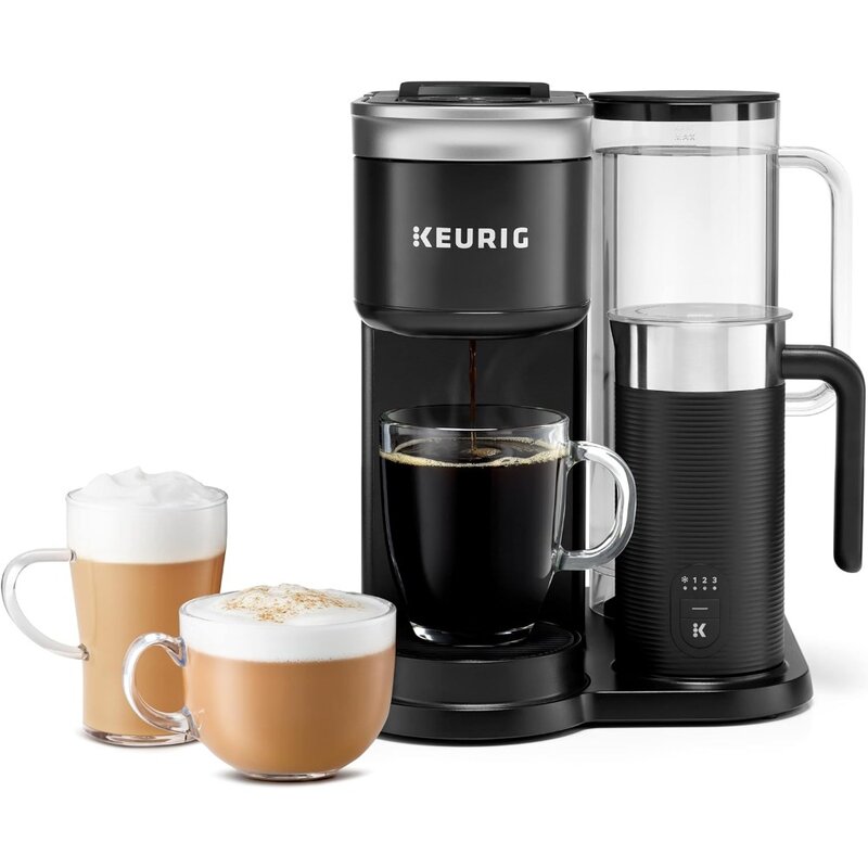 New-Keurig K-Cafe Smart Single Serve K-Cup Pod Kaffee, Latte und Cappuccino Maker, schwarz