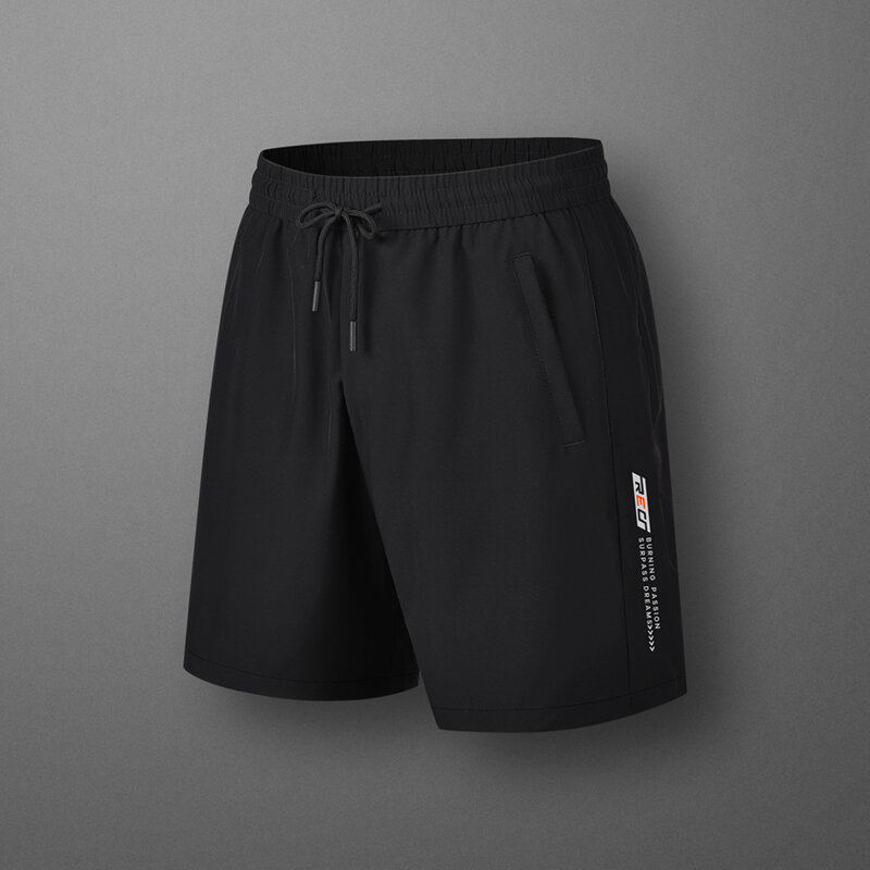Moda elastico stampato lettera sport pantaloncini Casual abbigliamento uomo 2024 estate nuovi pantaloncini al ginocchio larghi a vita alta tutto-fiammifero