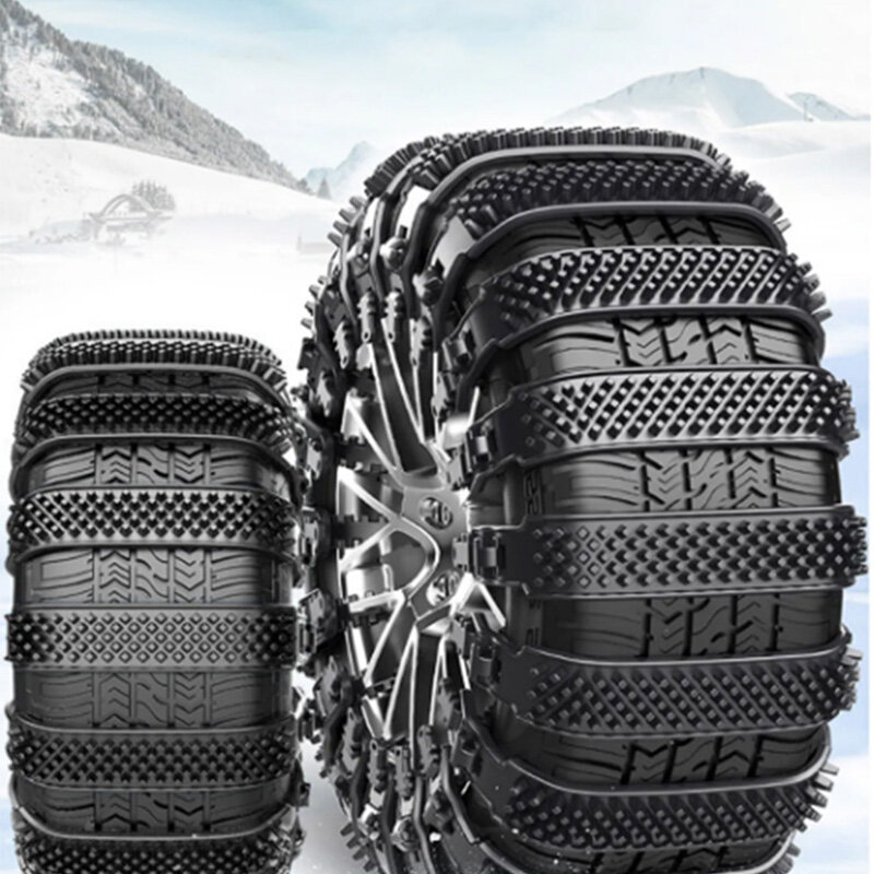 Snow Chain 10 Pcs Tyre Chain Urethane Set Wheel Ties Belts Car Tires Chains Winter Anti-Slip Chain Anti Skid Snow Chains