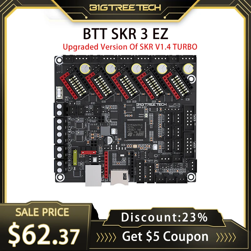 Материнская плата BIGTREETECH BTT SKR 3 EZ 32 бит EZ2209 EZ5160PRO UART Driver Upgrade SKR 2 SKR V1.4TURBO для 3D принтера Ender 3/5 V2