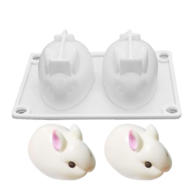 Silicone Bunny Mold DIY Lop Ear Rabbit Fondant Aromatherapy Plaster Mold Easter Home Candy Chocolate Decoration Easter Gifts new