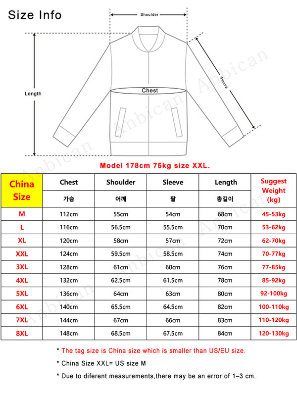 2023 New Winter Men's Parkas Thick Warm Jackets Multi-Pockets Casual Hooded Windbreaker Padding Thermal Coat Plus Size 8XL