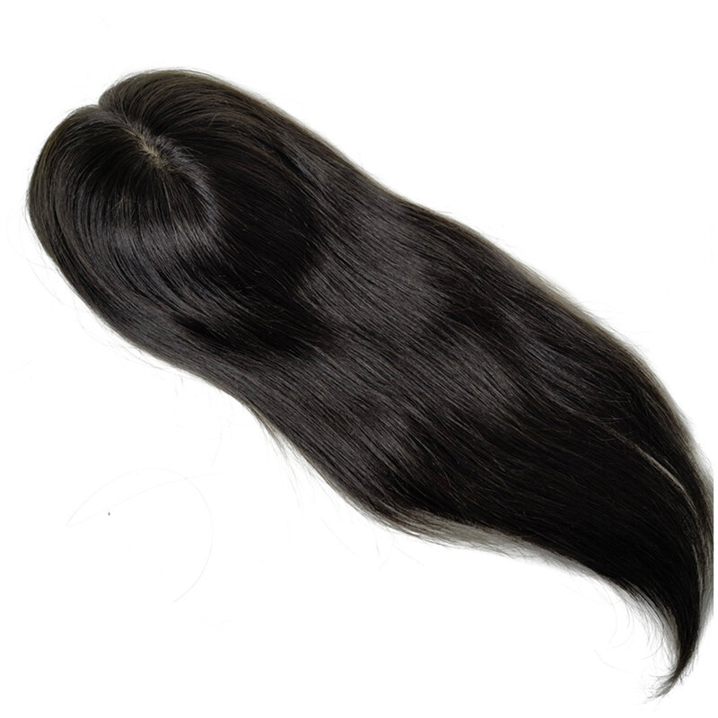 Toupet européen en cheveux humains pour femme, 100% cheveux humains noués à la main, Topper avec cheveux amincissants, 12-20 ", meilleure qualité, 100%