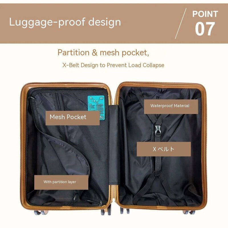 Maleta de equipaje de 14 pulgadas para mujer y estudiante, maleta de cuero con contraseña, buena moda