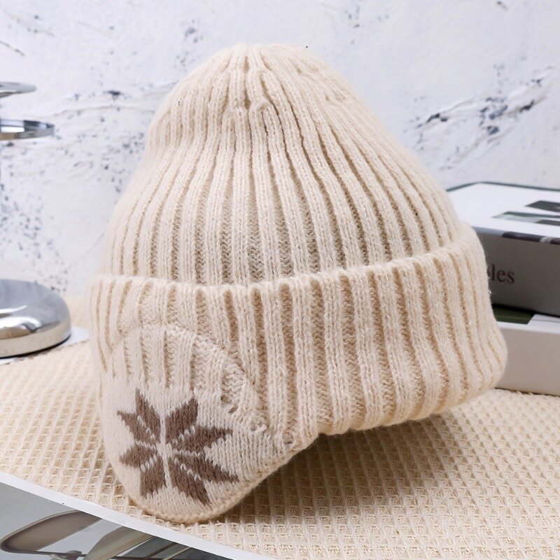 Winter Knit Earmuff Hats for Men Women Outdoor Riding Skiing Warmer Ear Protection Unisex Thicken Caps Earflap Coldproof Hats