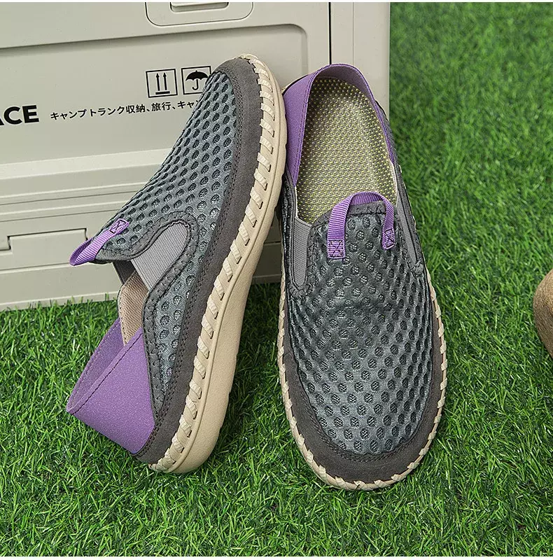 Summer Mesh Shoes Men Sneakers Plus Size Lightweight Breathable Walking Slip-On Moccasins Comfortable Men Shoes Outdoor Footwear
