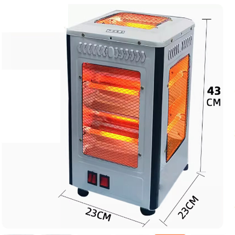 Riscaldatore ad aria multifunzione da 2kw riscaldatore per uso domestico e Barbecue a doppio uso scaldavivande elettrico a velocità a cinque lati terza marcia regolabile