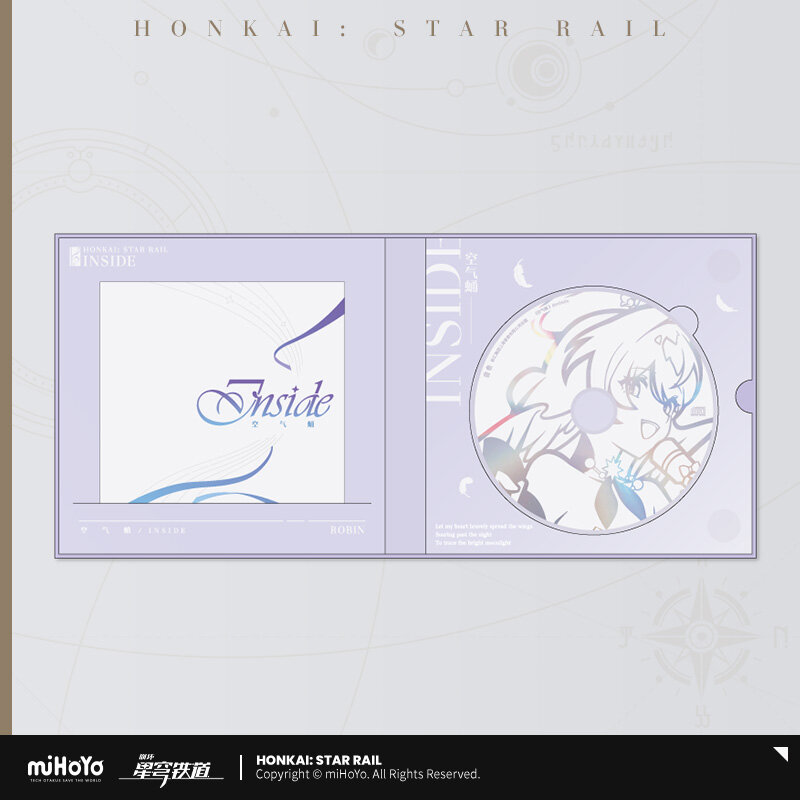 Рекламная игра Honkai: официальная звезда рельс Мерч Робин внутри физический альбом значок лазерная карта