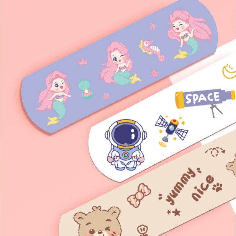100pcs/set Cartoon Band Aid First Aid Strips Wound Plasters for Children Kids Adult Patch Kawaii Woundplast Skin Dressing Tape