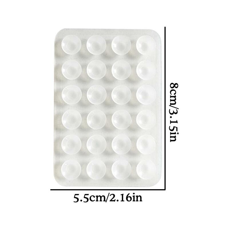 2Pcs Backed Silicone Suction Pad For Mobile Phone Fixture Suction Cup Backed Adhesive Silicone Rubber Sucker Pad For Fixed Pad
