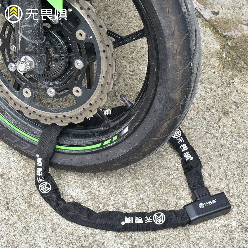 Fechamento de Xunting na corrente da bicicleta, operação contra-roubo, resistente, 8mm, espessura chain, usada para a bicicleta, motocicleta, porta, scoot