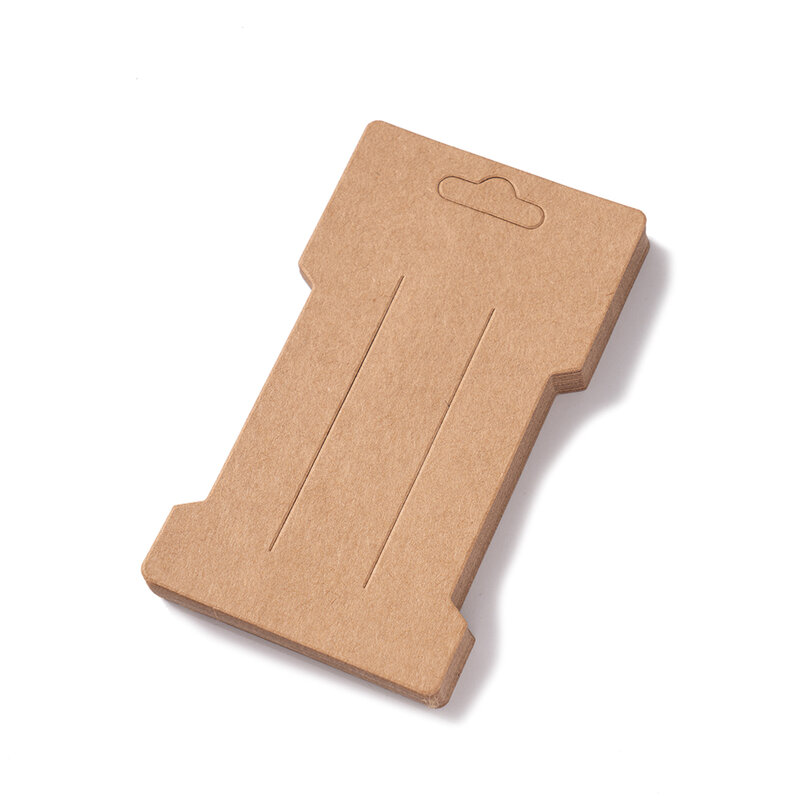 50pcs 6.6x11.5cm Hair Clips Jewelry Display Card Blank Kraft Paper Card Hairclip Price Tag Hairpin Packaging Cardboard Holder