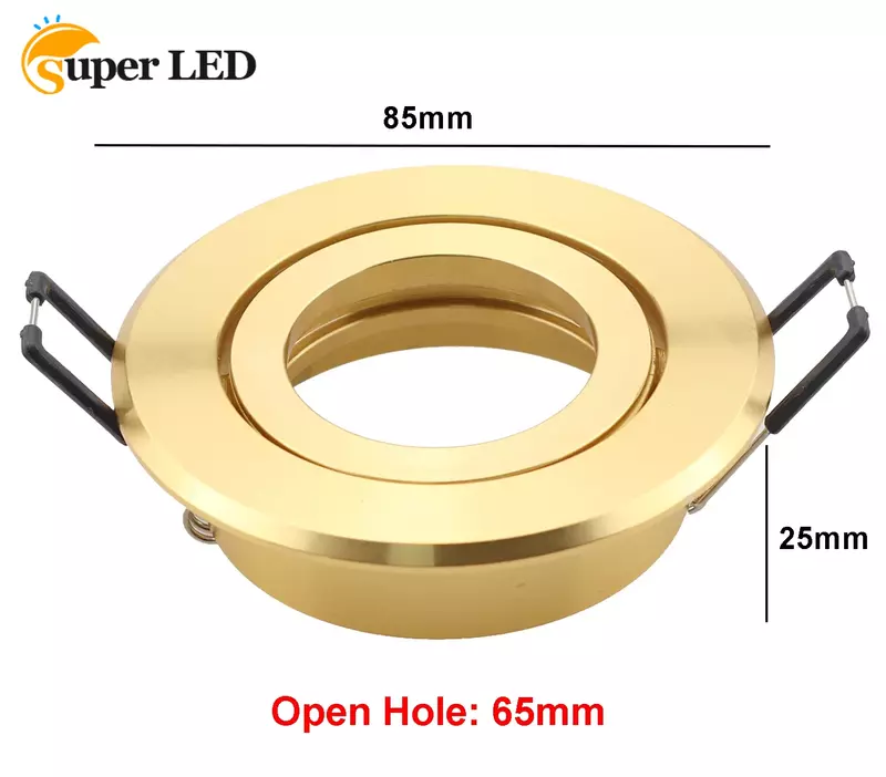 LED Gu10 & MR16 Augapfel beschlag/Gehäuse Splitter/Chrom/Gold Down light Gehäuse/Aussparung Scheinwerfer rahmen