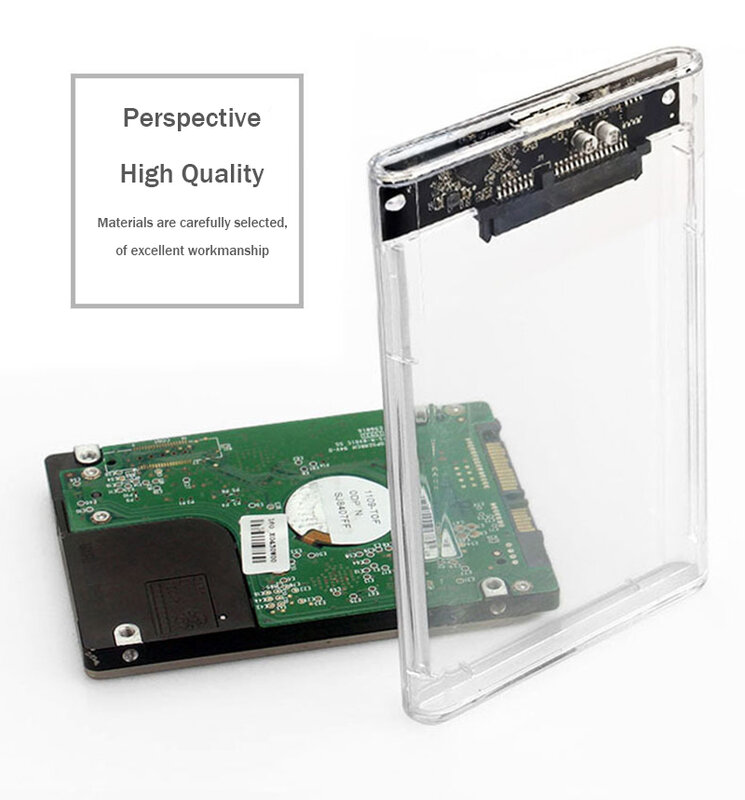 UHDM USB3.0 G06/2.0ช่องใส่ HDD 2.5นิ้วพอร์ตซีเรียล SATA SSD รองรับกล่องฮาร์ดดิสก์6TB wadah HDD eksternal มือถือโปร่งใส