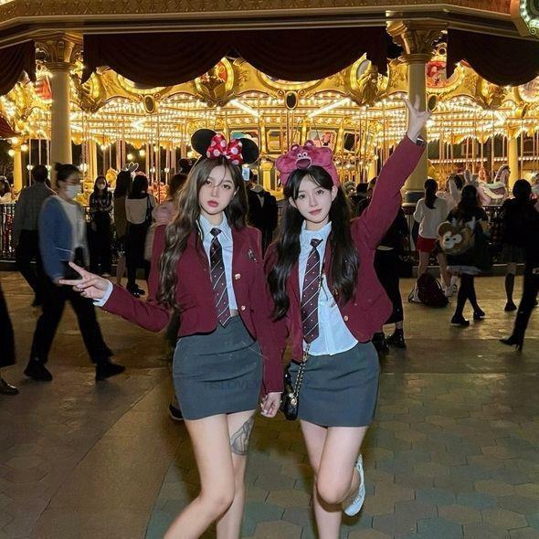 Herbst neue Japan Korea Stil Schuluniform Mädchen rot sexy Set Schuluniform verbessert College-Stil täglich jk Uniform Set
