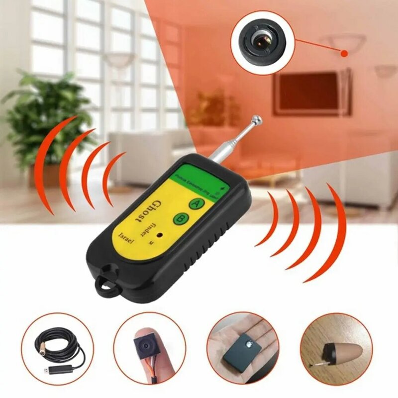 Detector de señal inalámbrico RF, rastreador de cámara portátil, dispositivo de alarma de frecuencia completa, Detector de ondas de Radio antiespía, buscador de insectos