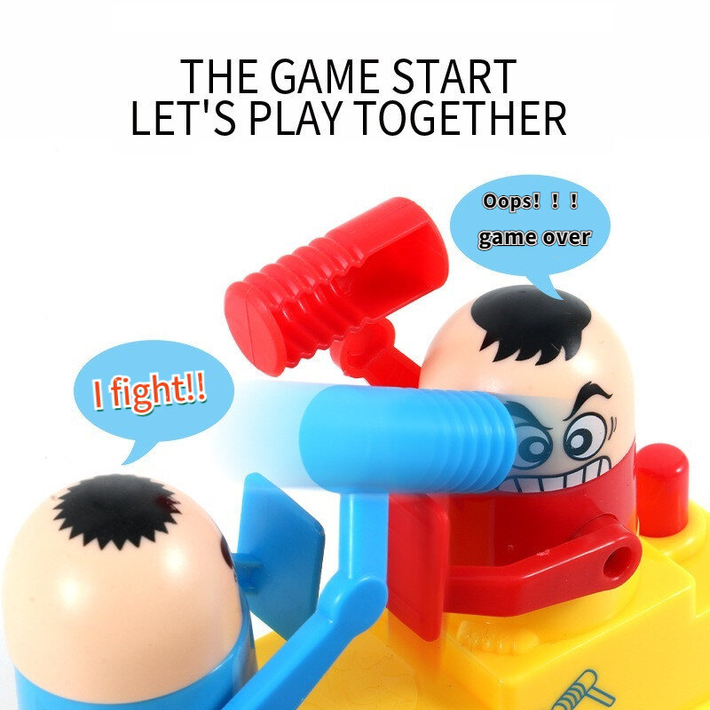 子供のためのミニチュアドール,2つの戦闘ゲーム,親と子,インタラクティブなハンマー,赤ちゃんのおもちゃ,幼児教育,ランダムな楽しみ